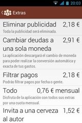 Comprar extras, Settle Up, Android, Samsung Comprar extras, Settle Up, Android, Samsung